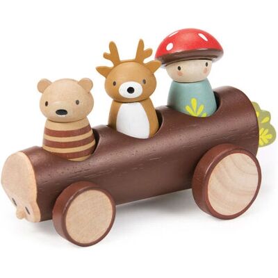 Tender Leaf Toys Gerecycled Hout Log Speelgoedauto - Speelgoedvoertuig Tender Leaf Toys Gerecycled Hout Log Speelgoedauto - Speelgoedvoertuig
