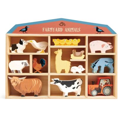 Tender Leaf Toys Bauernhoftiere & Regal - Holzspielset Tender Leaf Toys Bauernhoftiere & Regal - Holzspielset