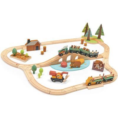 Tender Leaf Toys Wild Pines Train Set - Wooden Railway & Model Tender Leaf Toys Wild Pines Train Set - Wooden Railway & Model