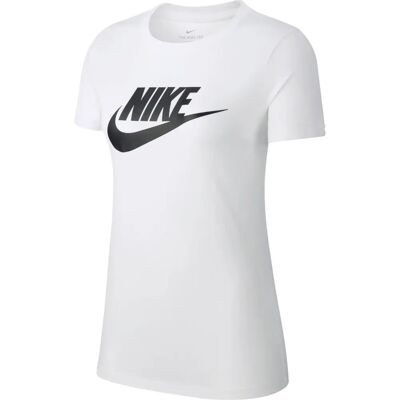 Nike Femme Nike Sportswear Essential Icon Futura T-Shirt - Vêtements Femmes Hauts Blanc/Noir M - Publicité Nike Femme Nike Sportswear Essential Icon Futura T-Shirt - Vêtements Femmes Hauts Blanc/Noir M - Publicité