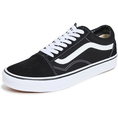 Vans Old Skool - (Wildleder/Canvas) schwarz/echtes weiß Vans Old Skool - (Wildleder/Canvas) schwarz/echtes weiß