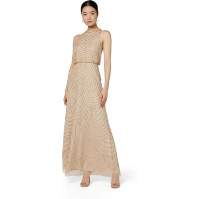Adrianna Papell Beaded Halter Gown - Evening Dress Adrianna Papell Beaded Halter Gown - Evening Dress