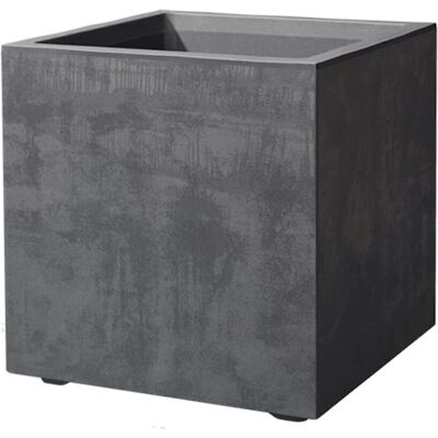 Deroma Zewnętrzny doniczka Klocek - Antracyt - 25x25x25cm - Wewnątrz/Zewnątrz Deroma Zewnętrzny doniczka Klocek - Antracyt - 25x25x25cm - Wewnątrz/Zewnątrz