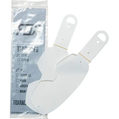 Fox Vue Standard Tear Offs - Trasparenti, 20 Pezzi Fox Vue Standard Tear Offs - Trasparenti, 20 Pezzi