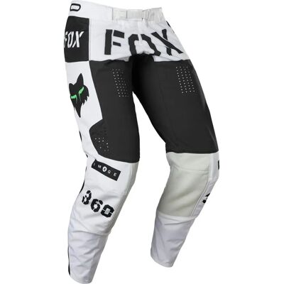 FOX - Modelo 360 Nobyl Negro / Blanco - Pantalones de moto FOX - Modelo 360 Nobyl Negro / Blanco - Pantalones de moto