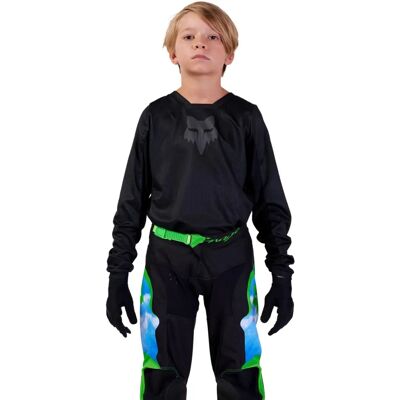 FOX 180 Blackout Ungdoms Motocross Jersey - Svart FOX 180 Blackout Ungdoms Motocross Jersey - Svart