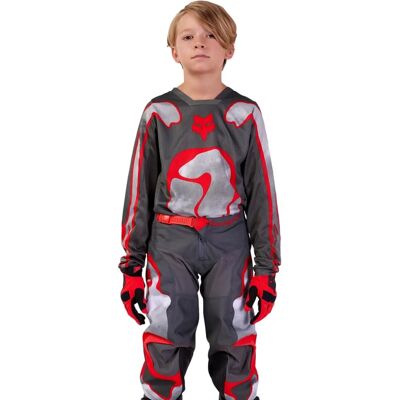 Maglietta Fox Atlas Grigia/Rossa L - Maglietta da Motocross Maglietta Fox Atlas Grigia/Rossa L - Maglietta da Motocross