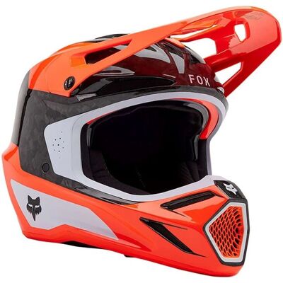 Casco FOX V3 RS Infinite Arancione Fluorescente Impact Casco FOX V3 RS Infinite Arancione Fluorescente Impact
