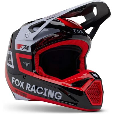 Casco Fox V1 Race Spec - Giovani, Rosso Fluorescente Casco Fox V1 Race Spec - Giovani, Rosso Fluorescente