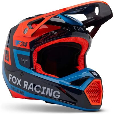 Casco Fox V1 Race Spec - Notte Blu, Arancione, 2XL Casco Fox V1 Race Spec - Notte Blu, Arancione, 2XL
