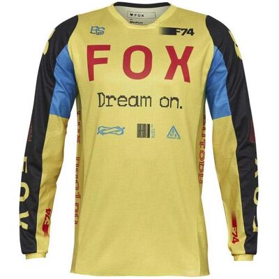 Camiseta Fox 180 Race Spec Amarillo Pálido - Motocross Camiseta Fox 180 Race Spec Amarillo Pálido - Motocross