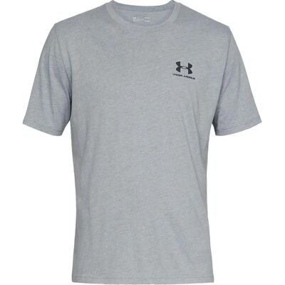 T-shirt homme gris clair à manches courtes Under Armour - Casual - Coton T-shirt homme gris clair à manches courtes Under Armour - Casual - Coton