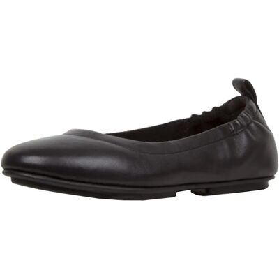 Fitflop Allegro Zachte Leren Ballerina's zwart Fitflop Allegro Zachte Leren Ballerina's zwart