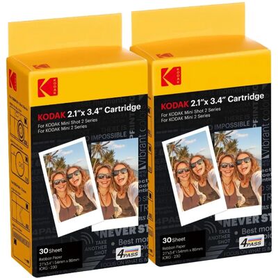 Kodak Mini 2 Retro 4PASS Film Cartridge - 60 Sheets Kodak Mini 2 Retro 4PASS Film Cartridge - 60 Sheets