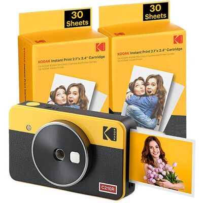 Kodak Mini Shot 2 Retro - 68 Sheet Yellow Kodak Mini Shot 2 Retro - 68 Sheet Yellow