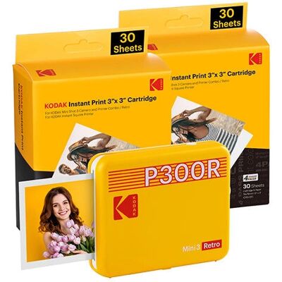 Kodak Mini 3 Retro P300r - Gelb - Tragbarer Fotodrucker Kodak Mini 3 Retro P300r - Gelb - Tragbarer Fotodrucker