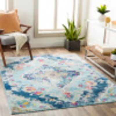 Surya Aden Vintage Blau Teppich 160x215cm Surya Aden Vintage Blau Teppich 160x215cm