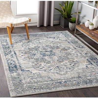 SURYA - Rug - Gray - 160 x 220 cm - Vintage Oriental Rug SURYA - Rug - Gray - 160 x 220 cm - Vintage Oriental Rug