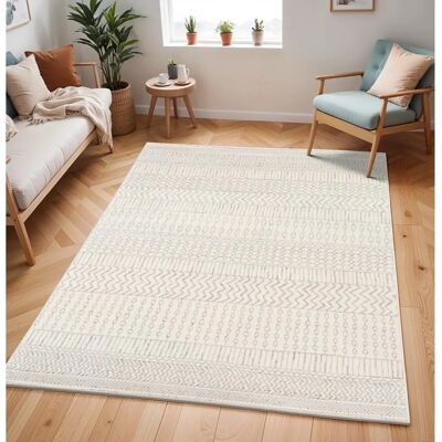 Surya Geometric Contemporary Scandinavian Design Rug - White 200x275cm Surya Geometric Contemporary Scandinavian Design Rug - White 200x275cm