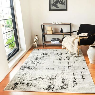 SURYA Kyoto Modern Zwarte Vloerkleed - Vloerkleed, 152x213cm SURYA Kyoto Modern Zwarte Vloerkleed - Vloerkleed, 152x213cm