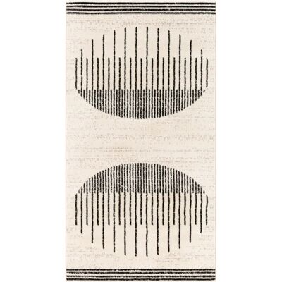SURYA NAIROBI - Skandinavischer Teppich - 152x213cm - Schwarz & Weiß - OEKO-TEX 100 SURYA NAIROBI - Skandinavischer Teppich - 152x213cm - Schwarz & Weiß - OEKO-TEX 100
