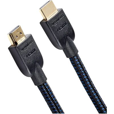 Câble HDMI divisé Amazon Basics - 4,57 m - Noir & Bleu Câble HDMI divisé Amazon Basics - 4,57 m - Noir & Bleu