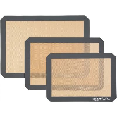 Set de Tapis en Silicone Résistants au Four - Amazon Basics, 3 Tailles - Publicité Set de Tapis en Silicone Résistants au Four - Amazon Basics, 3 Tailles - Publicité