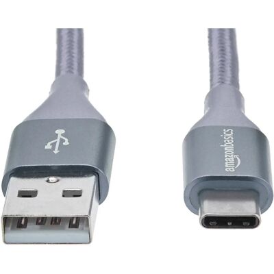 Câble USB AmazonBasics - 3m Gris USB 2.0 USB A USB C Câble USB AmazonBasics - 3m Gris USB 2.0 USB A USB C