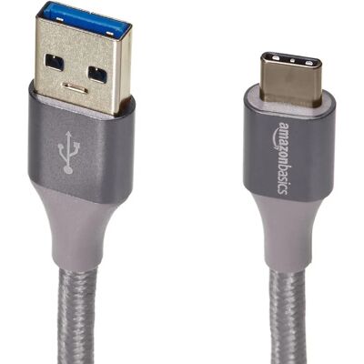 Câble USB AmazonBasics - 0,9 m Gris - USB 3.2 Gen 1 Câble USB AmazonBasics - 0,9 m Gris - USB 3.2 Gen 1