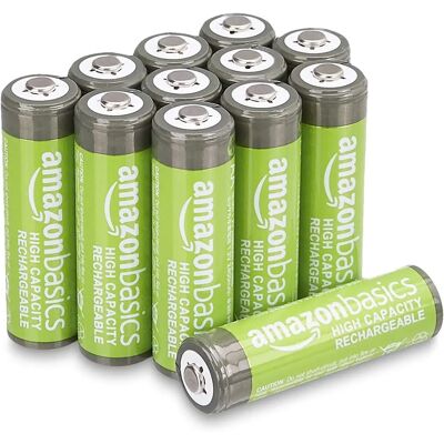 Amazon Basics AA Hochkapazitäts wiederaufladbare Batterien - 12er Pack Amazon Basics AA Hochkapazitäts wiederaufladbare Batterien - 12er Pack