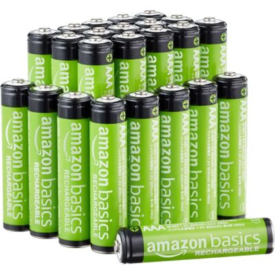 AmazonBasics AAA Rechargeable Batteries - 24 Pack - 800mAh AmazonBasics AAA Rechargeable Batteries - 24 Pack - 800mAh