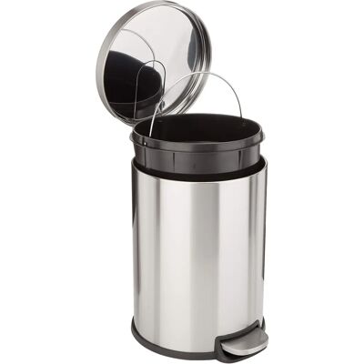 Amazon Basics Stainless Steel 20L Pedal Trash Can - Silent Close - Versatile Amazon Basics Stainless Steel 20L Pedal Trash Can - Silent Close - Versatile