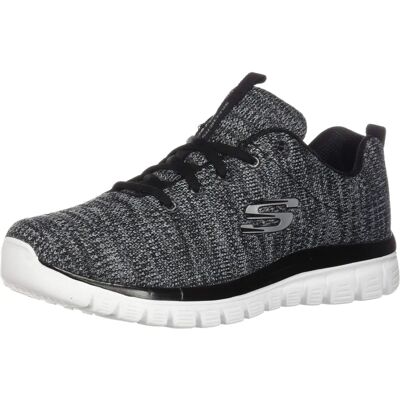 Skechers Szary/Mięta Twisted Fortune Buty - Cały rok Kobieta Skechers Szary/Mięta Twisted Fortune Buty - Cały rok Kobieta