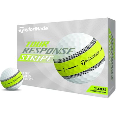 Ballon de Golf TaylorMade Tour Response Stripe - 3 Couches, Urethane, Marquage 360°, Doux - Publicité Ballon de Golf TaylorMade Tour Response Stripe - 3 Couches, Urethane, Marquage 360°, Doux - Publicité