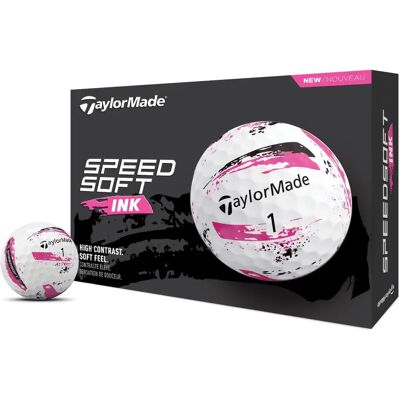 TaylorMade - SpeedSoft Ink - Rose - Une douzaine - Balles de golf - Publicité TaylorMade - SpeedSoft Ink - Rose - Une douzaine - Balles de golf - Publicité