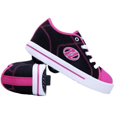 Heelys Youths X2 Classic Trainers - Black/Pink - Low-Top Skater Style Heelys Youths X2 Classic Trainers - Black/Pink - Low-Top Skater Style