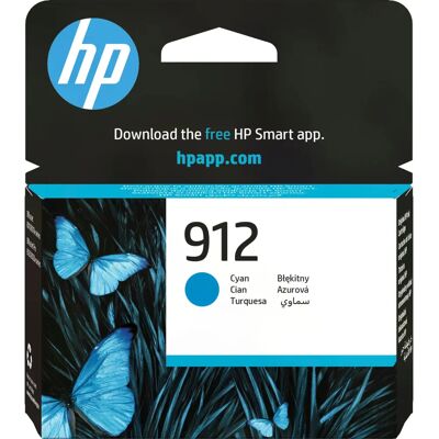 HP 912 Cyan Inkoustová cartridge - 315 stránek - Originální - Cyan - Inkoustová cartridge - Officejet HP 912 Cyan Inkoustová cartridge - 315 stránek - Originální - Cyan - Inkoustová cartridge - Officejet
