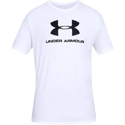 Podkoszulek męski Under Armour Sportstyle Logo z krótkim rękawem - Biały/Czarny XL Podkoszulek męski Under Armour Sportstyle Logo z krótkim rękawem - Biały/Czarny XL