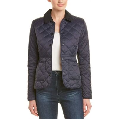 Barbour Deveron Navy/Pink Quilted Jacket - Womens Barbour Deveron Navy/Pink Quilted Jacket - Womens
