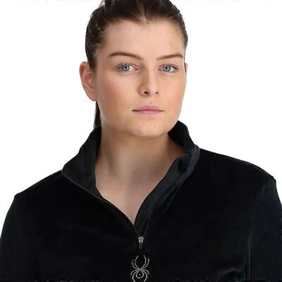 Spyder Black Fleece Jacket - High-Quality Warm Outdoor Wear Spyder Black Fleece Jacket - High-Quality Warm Outdoor Wear