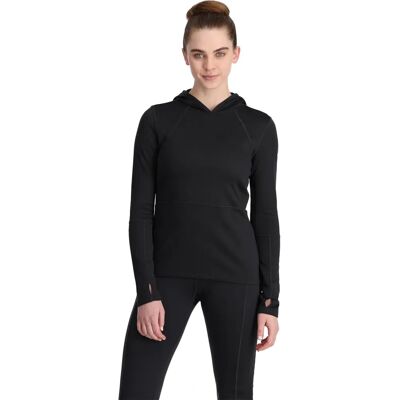 Spyder Charger Womens Baselayer Hoody - Birdseye Pattern - Moisture Wicking - Warmth Spyder Charger Womens Baselayer Hoody - Birdseye Pattern - Moisture Wicking - Warmth