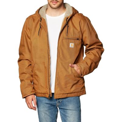 Carhartt Tvättad Anka Sherpa Jacka brun Carhartt Tvättad Anka Sherpa Jacka brun