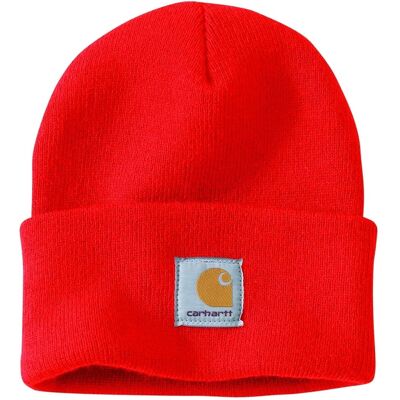Bonnet en acrylique Carhartt A18 - cassis - Publicité Bonnet en acrylique Carhartt A18 - cassis - Publicité
