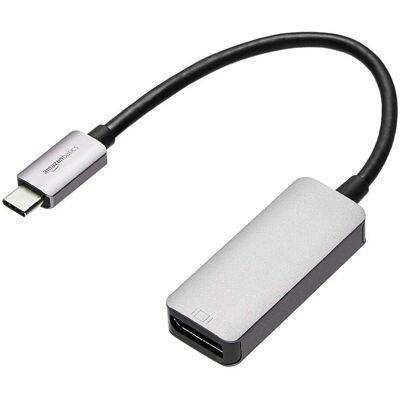 Amazon Basics Aluminium USBC zu DisplayPort Adapter - Adapter - Grau Amazon Basics Aluminium USBC zu DisplayPort Adapter - Adapter - Grau