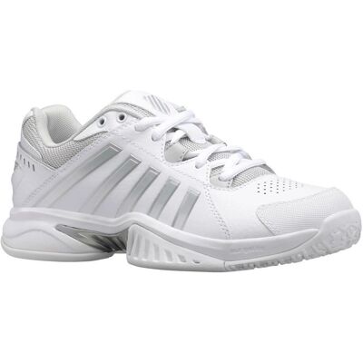 K-Swiss Court Receiver V Omni Tennisschoenen - Wit Blauw Zilver K-Swiss Court Receiver V Omni Tennisschoenen - Wit Blauw Zilver