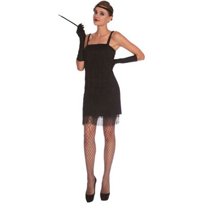 Vestito flapper nero Amscan 9905795 - Costume Vestito flapper nero Amscan 9905795 - Costume