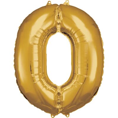 Amscan 9906265 Gold Zahl 0 Partyballon Amscan 9906265 Gold Zahl 0 Partyballon