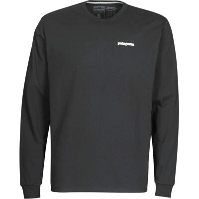 Tricou cu mânecă lungă Patagonia L/S P-6 Logo Responsibili-Tee - Negru - Bărbat Tricou cu mânecă lungă Patagonia L/S P-6 Logo Responsibili-Tee - Negru - Bărbat