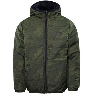 New Balance Jj933012 Zwart Groen Reversibele Jas - Kinderen New Balance Jj933012 Zwart Groen Reversibele Jas - Kinderen