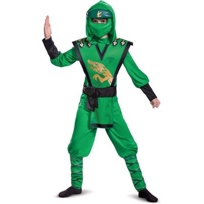 LEGO Ninjago Lloyd Deluxe Kostüm - Grün/Schwarz, 5-6 Jahre LEGO Ninjago Lloyd Deluxe Kostüm - Grün/Schwarz, 5-6 Jahre